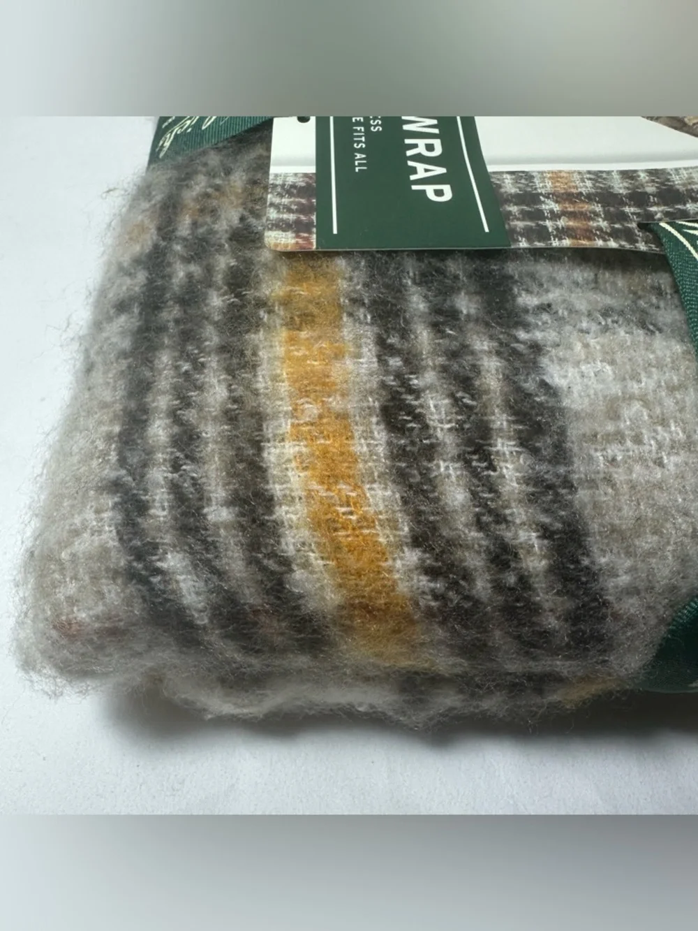 Woolrich Brushed Wrap Green Label One Size Yellow ( Beige Brown Rust Mustard )